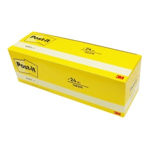 3M 포스트잇 654-24CY 대용량팩 100매 24패드