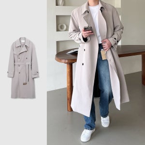 남자트렌치코트 바바리코트 오버핏 더블코트