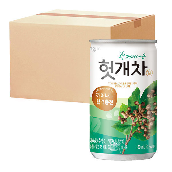 웅진 확깨어나는 헛개차 CAN 180ml (30개) 숙취 해소 <b>활력</b> 음료 대량 구매