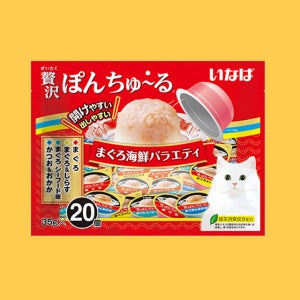 이나바 퐁츄르 참치+해산물 버라이어티, 35g, 20개