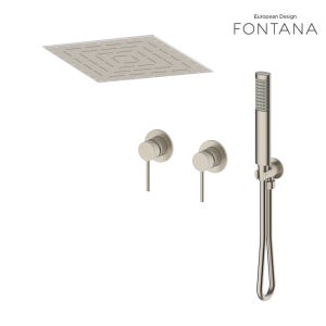 폰타나 벽매립형 욕실 해바라기 레인 욕조 샤워기 수전 TF-B5817 니켈