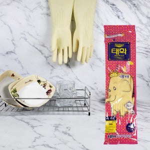 태화 고무장갑 뉴특대 10켤레 설거지 청소 요리 라텍스 식품용