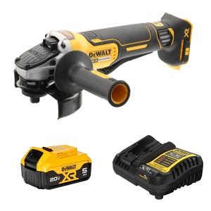 디월트 DCG406P1 무선 125mm 패들 스위치 그라인더 20V 배터리(5.0)1개
