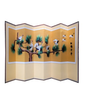 금사송학8폭자수