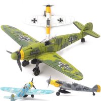 20x18CM 조립 전투기 모델 완구 빌딩 도구 세트 전투 항공기 다이 캐스트 BF-109 허리케인 스피트 파이어 해적 군대