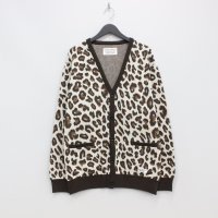 23SS 와코마리아 LEOPARD JACQUARD CARDIGAN 자카드가디건 WHITE