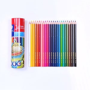 스테들러 루나 유성 색연필 12색 24색 원형 원통 틴케이스 정식수입