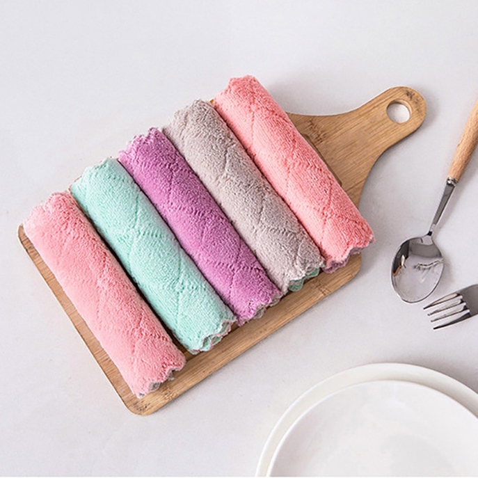 감성5g 매직 양면 극세사 행주 벨벳 인생 일회용 주방 판촉물 홍보용 개별포장 무지 소형