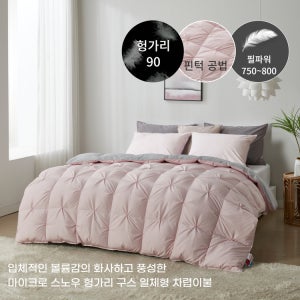 (일체형 차렵)마이크로 헝가리구스90 차렵이불 3컬러 - 간절기 사계절 겨울 고중량 한파용