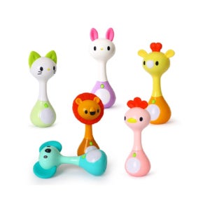 홀라 미니래틀 동물친구 6종 딸랑이 치발기