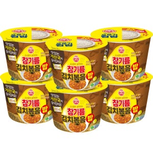 오뚜기 컵밥 참기름 김치볶음밥 계란국 264g X 6개