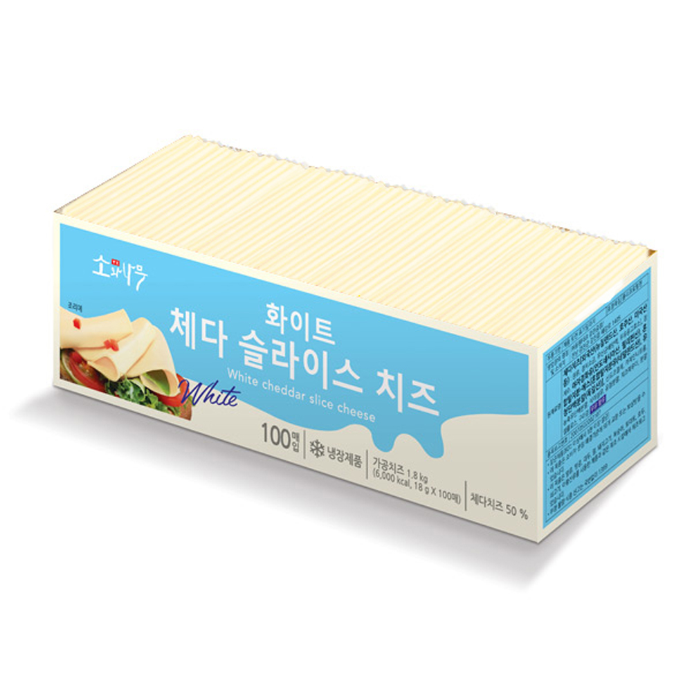 소와나무 화이트 체다 슬라이스 치즈