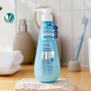 닥터치카 고불소 펌핑치약 히말라야 핑크솔트 불소함유 1000 펌프 대용량 285g, 1개