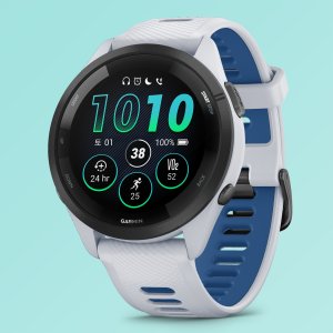 가민 포러너265 러닝 GPS스마트워치 화이트, 46mm