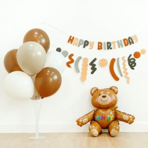 곰돌이 풍선 가랜드 스탠드 생일 세트