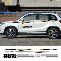 차량부품 2PCS 자동차 문 양면 스티커 스즈키 Vitara 줄무늬 장식 튜닝 액세서리 비닐 필름 데칼