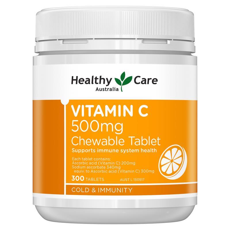 <b>헬씨케어 비타민C</b> 500mg 츄어블 300정