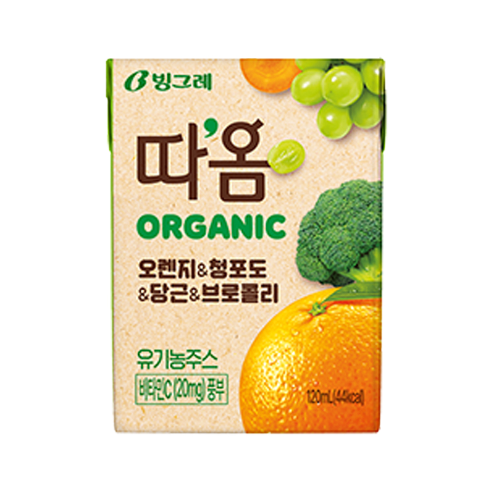 따옴 ORGANIC 오렌지&청포도&당근&브로콜리 제품 이미지