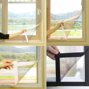 방충망 화이버 벨크로 맞춤제작 간단시공 창문 모기 파리 해충 차단