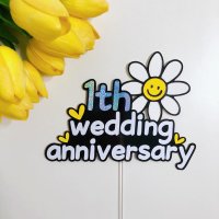 결혼 1주년 2주년 10주년 결혼기념일토퍼 이벤트 케이크토퍼