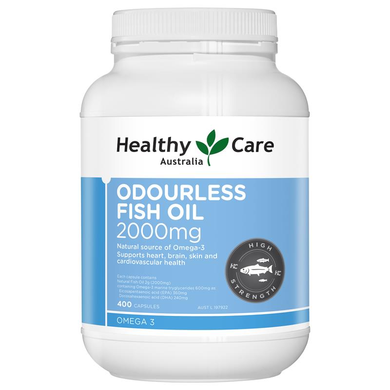<b>헬씨케어</b> 무취 피쉬 오일 2000mg 400캡슐