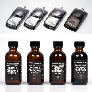 모모델링 메탈릭 크롬 도료 - 샤이닝 브라이트 미디움 블랙 프라모델 도색 건담 병도료