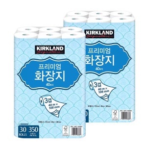 커클랜드 시그니춰 프리미엄 3겹화장지40m x 30롤x 2 코스트코 화장지 두꺼운 롤화장지