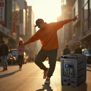 카날스 300W 프리미엄 이동식 앰프 스피커 BK-882N