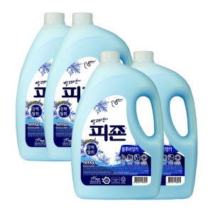 피죤 섬유유연제 2500ml 4개 정전기방지 블루비앙카