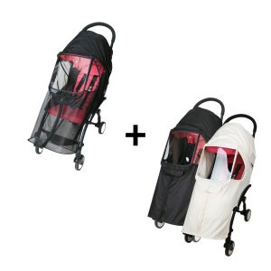 유모차 커버 스토케 요요 호환 방풍 사계절 방충 모기장 세트 블랙