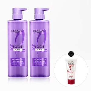 [+2.6CM UP] 로레알파리 히알루론산 볼륨업 샴푸 660ml 2개 (+토탈 리페어 5 헤어팩 50ml)