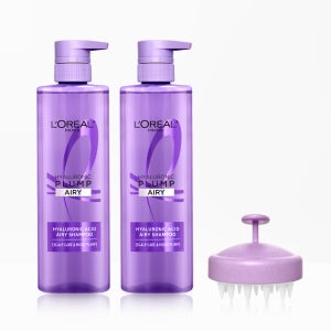 [두피&볼륨케어] 로레알파리 히알루론산 볼륨업 샴푸 660ml 2개 (+두피 브러쉬)