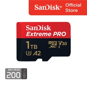 샌디스크 익스트림 프로 마이크로SD V30 액션캠 1 TB 테라 SDSQXCD