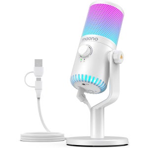 MAONO DM30RGB 화이트 / 마오노 방송용 USB 마이크