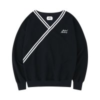 리본 랩 스웻셔츠 Ribbon wrap sweatshirt - Dark Navy