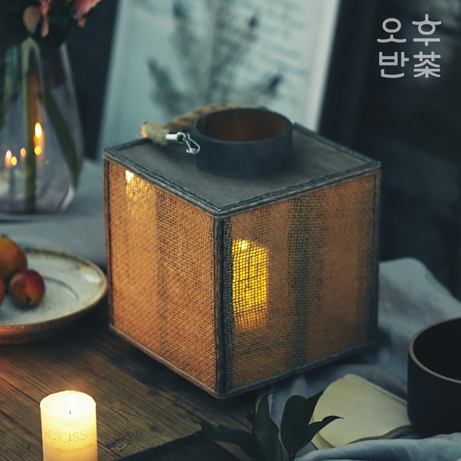 여름밤 감성 캔들 램프 홀더 등 불멍 글램핑 무드등 캔들라이트 LED초 양초