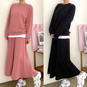 치마트레이닝세트 원마일웨어 트레이닝셋업 엄마등원룩 2color