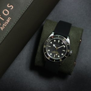 피스토스 버터플라이 디버클 러버 블랙 블루 우레탄 밴드 20미리 22mm 시계줄