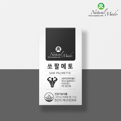 네츄럴<b>메이드 전립선</b> 지구력증진 쏘팔메토 1300mg x 90캡슐