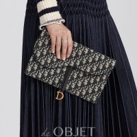 [DIOR] [재고확보] 디올 새들 파우치 클러치 백 오블리크 자카드 블루 SADDLE POUCH Oblique Jacquard Blue S5698CTZQ M928