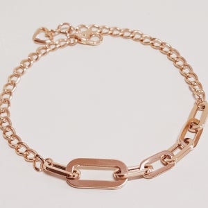 14k 18k 콤비 클립 체인 볼드 명품 금 팔찌