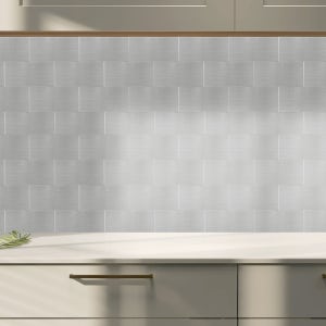 포인트월 주방 식당 벽 리폼용 접착식 알루미늄 블럭타일 메탈타일