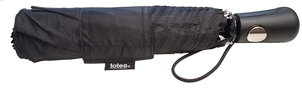 Totes 우산 NeverWet 기술 자동 열림 109.2cm(43인치) 아크 우산 블랙