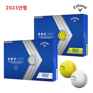 2023 캘러웨이 ERC 소프트 트리플 트랙 3피스 12구 골프공 화이트 옐로우