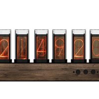 Gixie Clock 크리에이티브 시뮬레이션 Nixie 튜브 디지털 다양한 색상 시계 LED 디지털 시계 슈타인즈 게이트 다이버전스 미터 책상 장식용 크리스마스 새해 생일