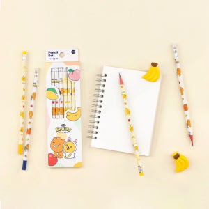 카카오프렌즈 프루티 8P 지우개 연필 세트 HB 펜슬 홀더 리틀라이언&리틀무지