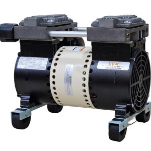 건식 소형 무오일 에어 진공 펌프 MVCP-140DS 140L/분 펌프+브라켓+소음기 국산