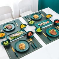 한정식 고깃집 회 플레이팅접시 양식 식기 세트 스테이크 식판 가정용 나이프와 포크 접시