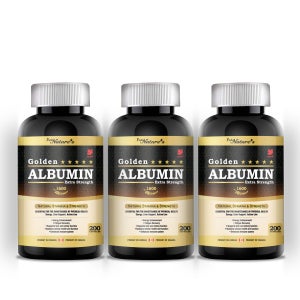 PNC 캐나다산 먹는 골드 알부민 고함량 맥스 에너지 활력 포뮬러 200캡슐 3병