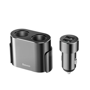샤오미 베이스어스 차량용 USB 12V 멀티 고속 충전기 소켓 포트 분배기 2구 시가잭
